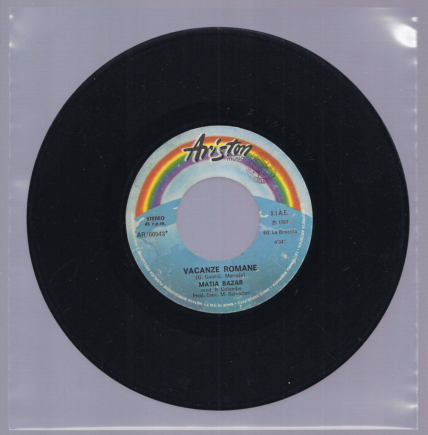 VACANZE ROMANE - PALESTINA == MATIA BAZAR