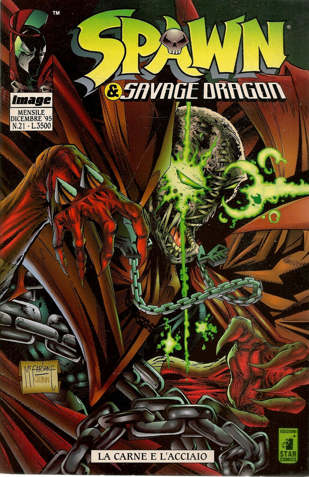 SPAWN N. 21 - DICEMBRE 1995 - LA CARNE E L'ACCIAO