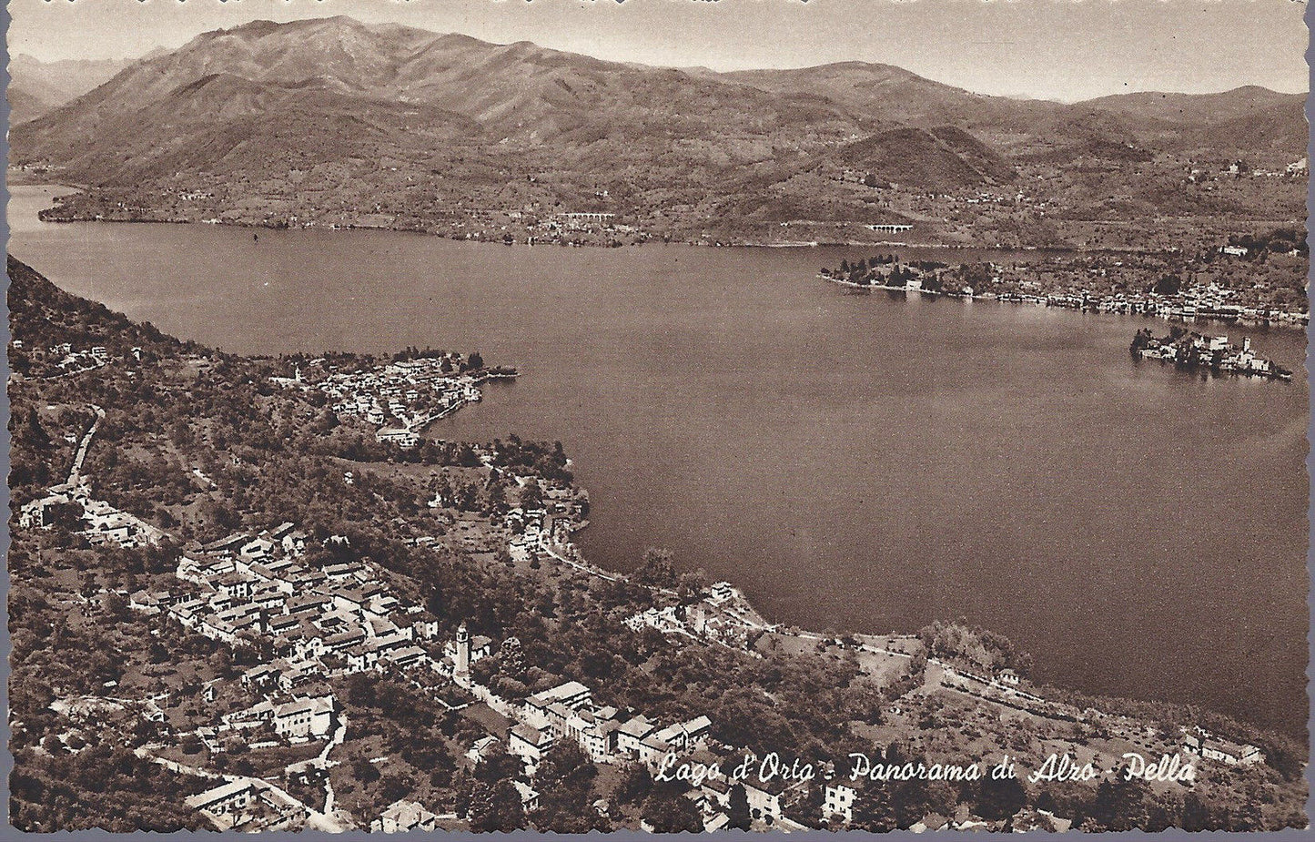 LAGO D'ORTA - PANORAMA DI ALZO - PELLA - NV - FP
