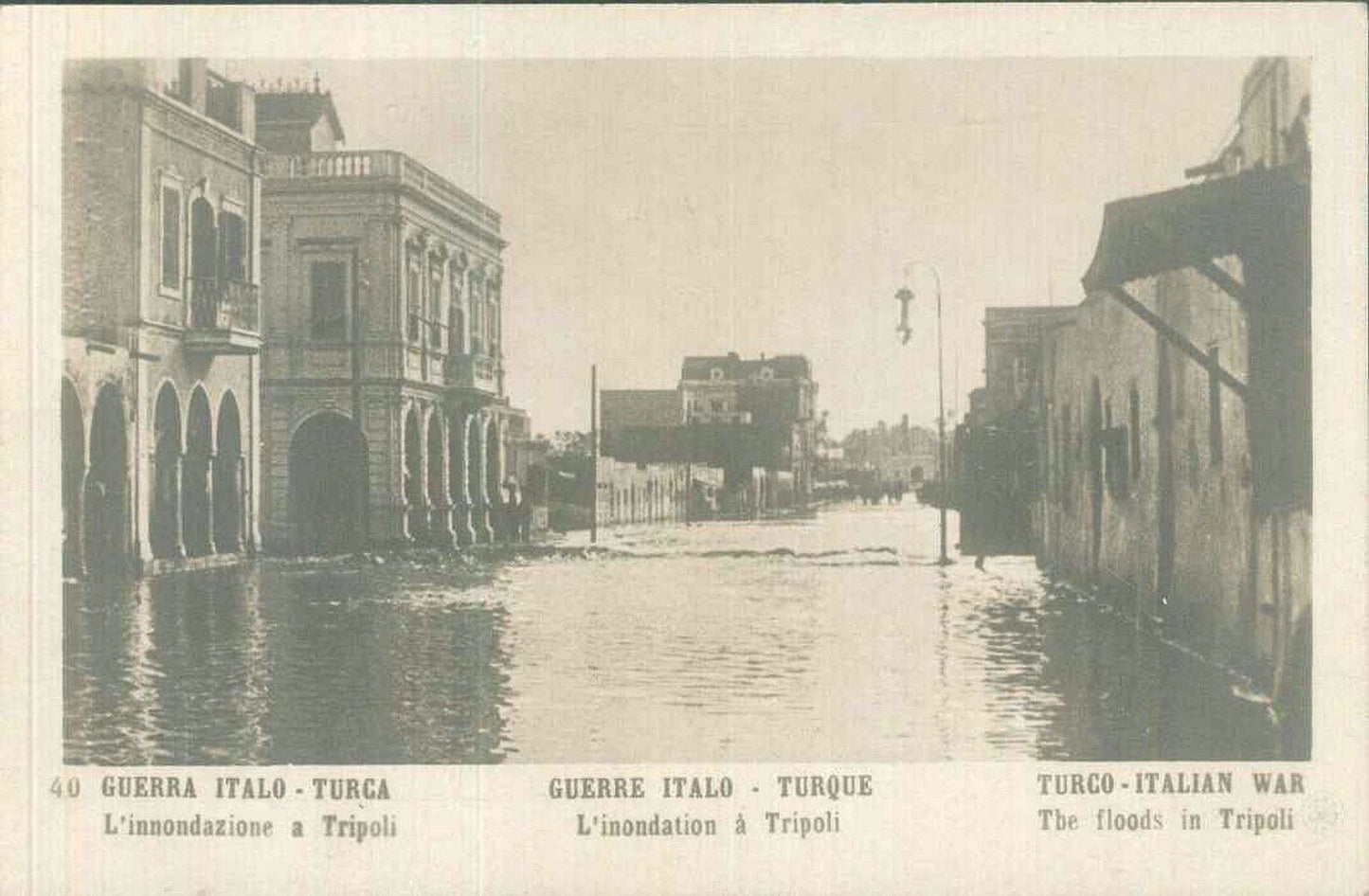 GUERRA ITALO-TURCA - INNONDAZIONE A TRIPOLI -NV
