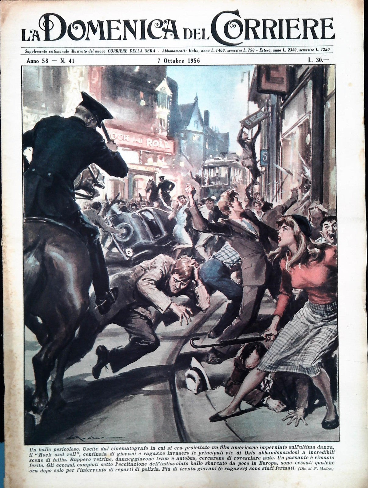 DOMENICA DEL CORRIERE 7 OTTOBRE 1956