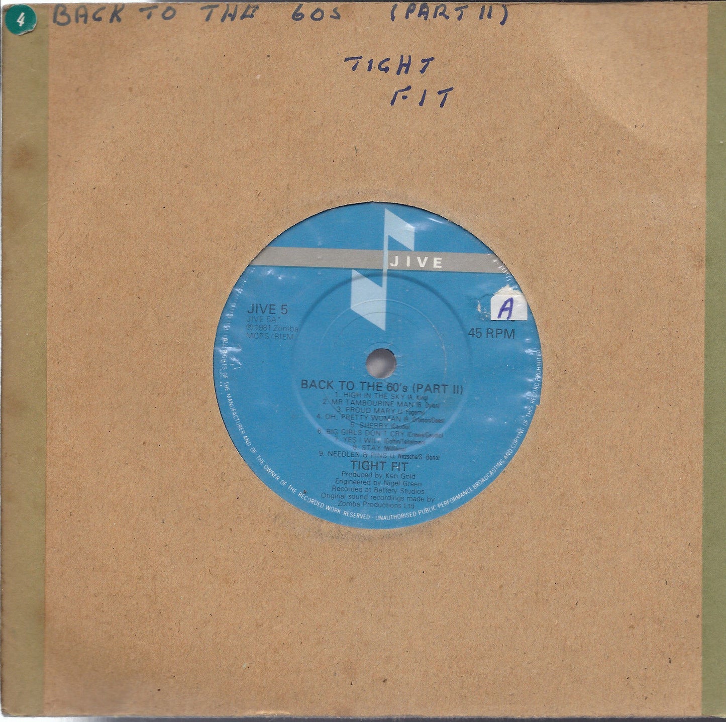 BACK TO THE 60's part II - VOYAGE # TIGHT FIT - JIVE 5