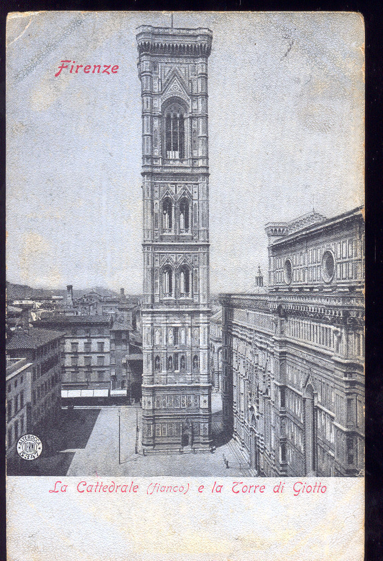FIRENZE - LA CATTEDRALE E LA TORRE DI GIOTTO - V1905