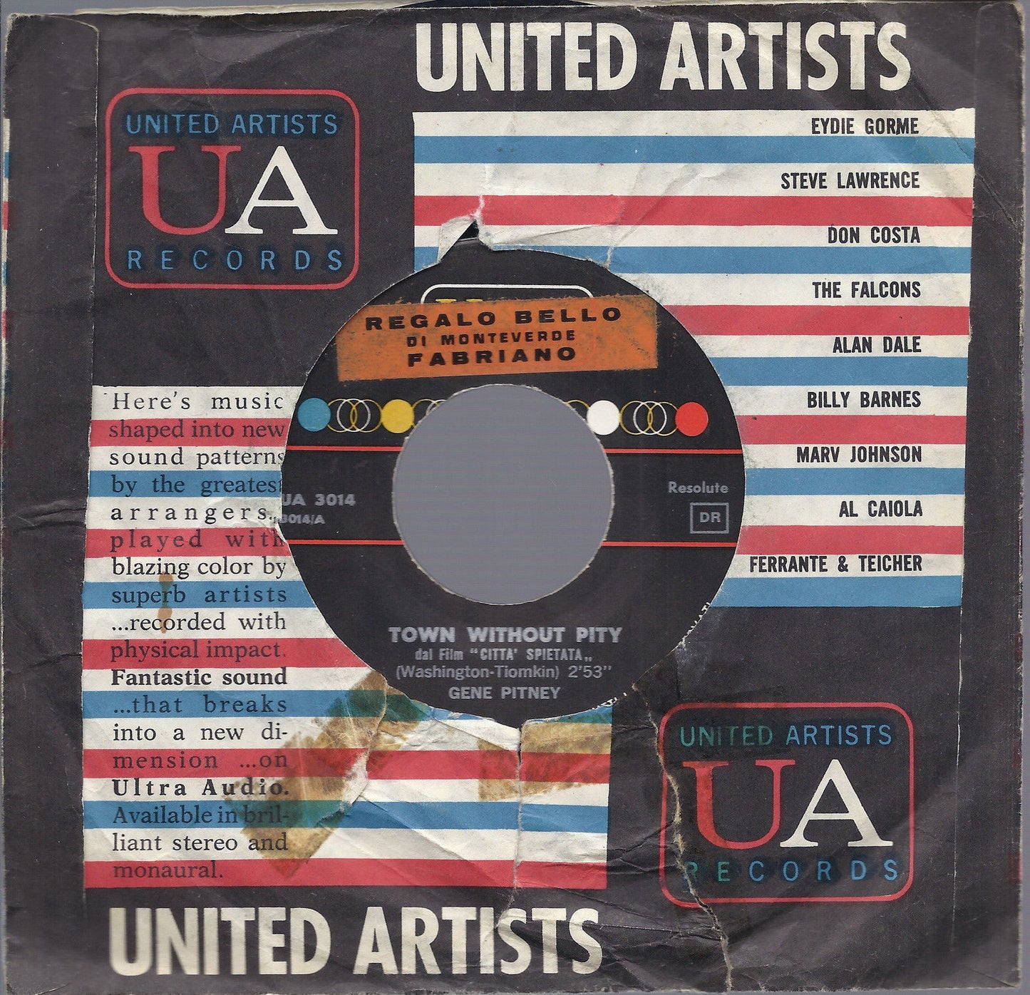 TOWN WITHOUT PITY ( CITTA' SPIETATA ) - AIR MAIL SPECIAL DELIVERY # GENE PITNEY