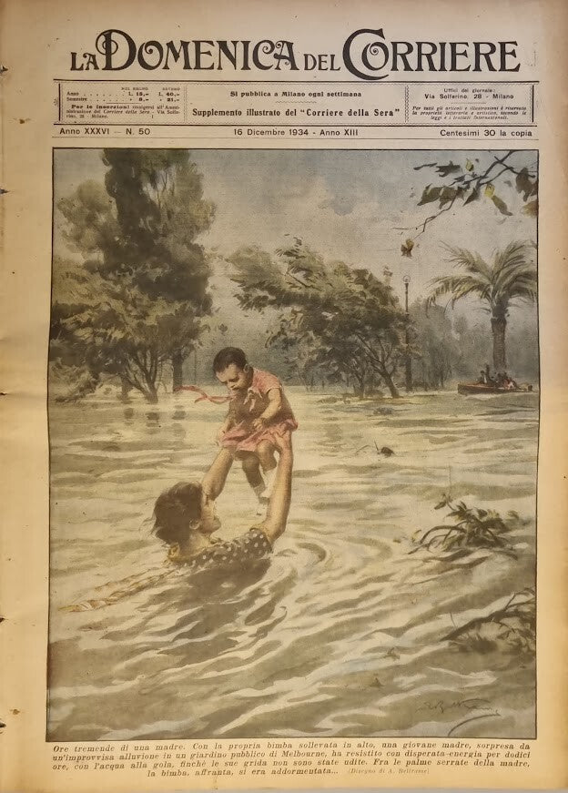 DOMENICA DEL CORRIERE 16 DICEMBRE 1934 - ILL. A. BELTRAME
