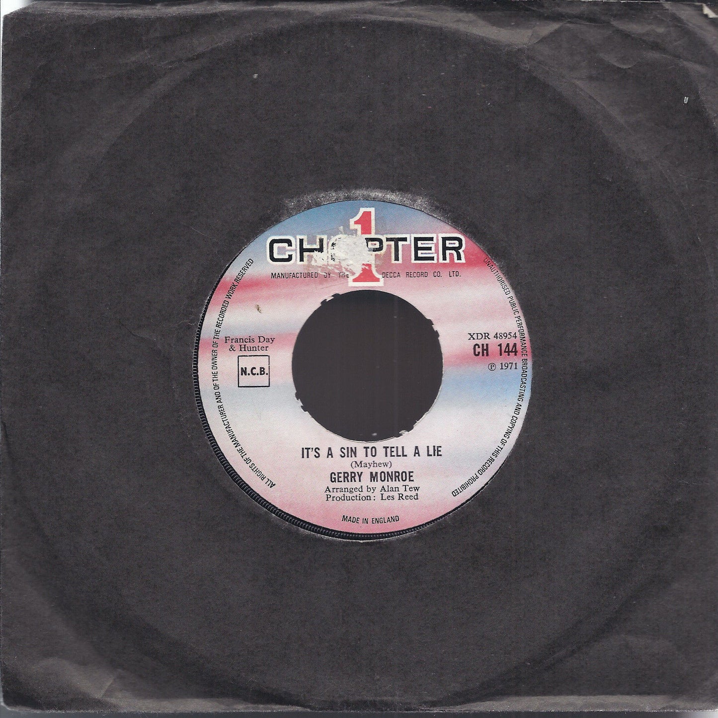 IT'S A SIN TO TELL A LIE - SOMETIMES # GERRY MONROE