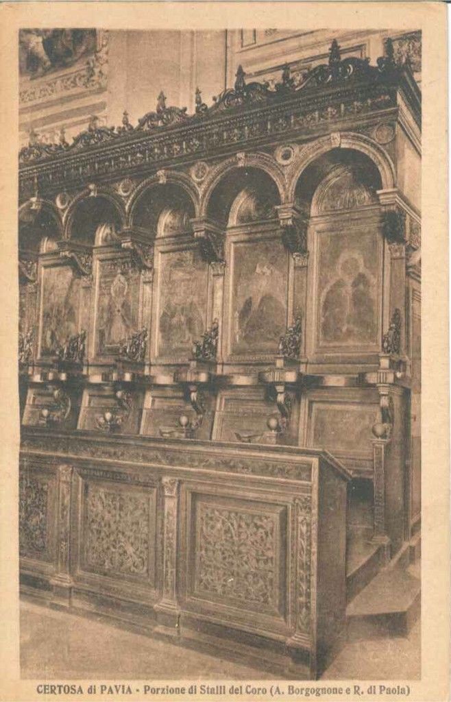 PAVIA CERTOSA- PORZIONE STALLI DEL CORO - 1929