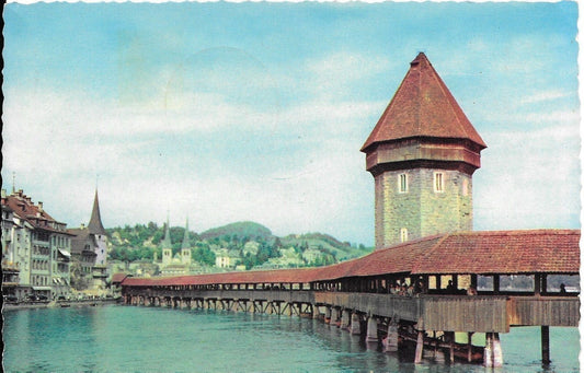 LUCERNA/LUZERN - KAPPELLEBRÜCKE MIT WASSERTURM - V/G195