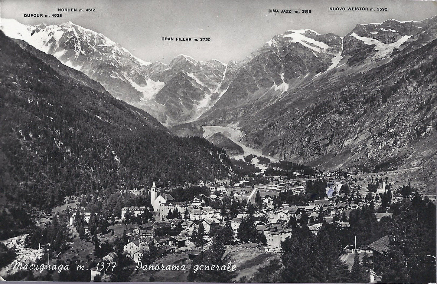 MACUGNAGA - PANORAMA GENERALE - V1955