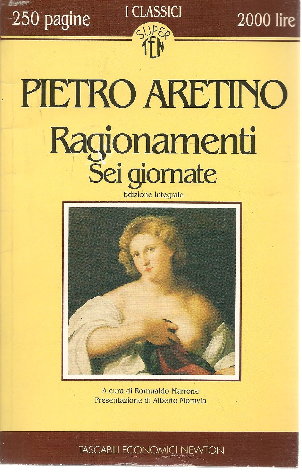 RAGIONAMENTI - SEI GIORNATE - PIETRO ARETINO