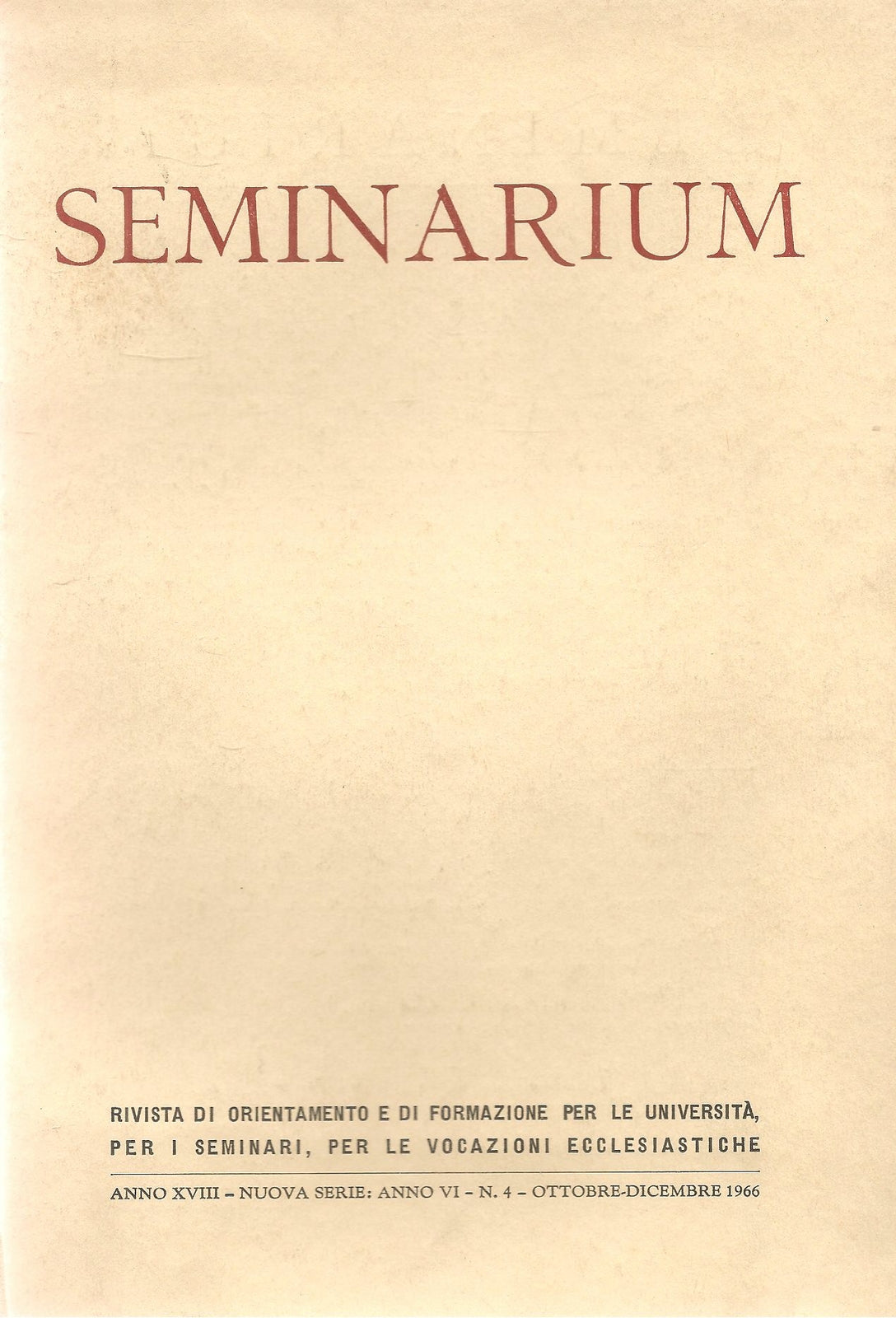 SEMINARIUM N. 4 - 1966
