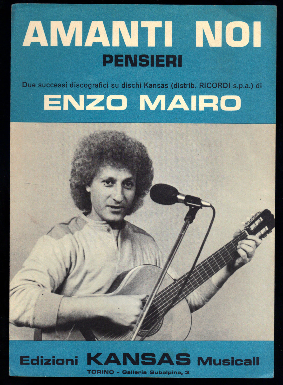 AMANTI NOI - PENSIERI - Enzo Mairo -- SPARTITO - Mandolino o Fisarmonica, Testo