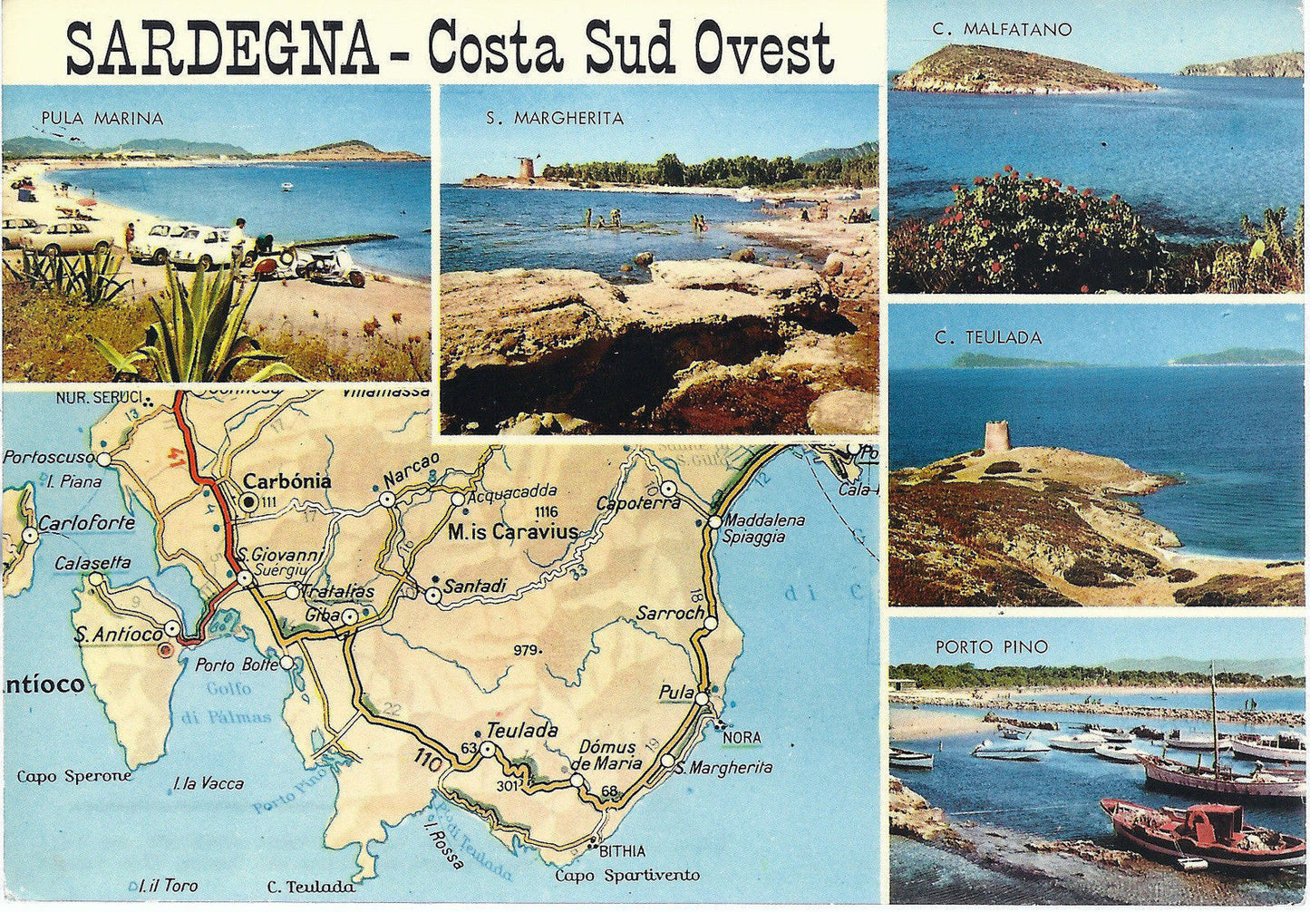 SARDEGNA - COSTA SUD-OVEST - 5 VEDUTE - NV