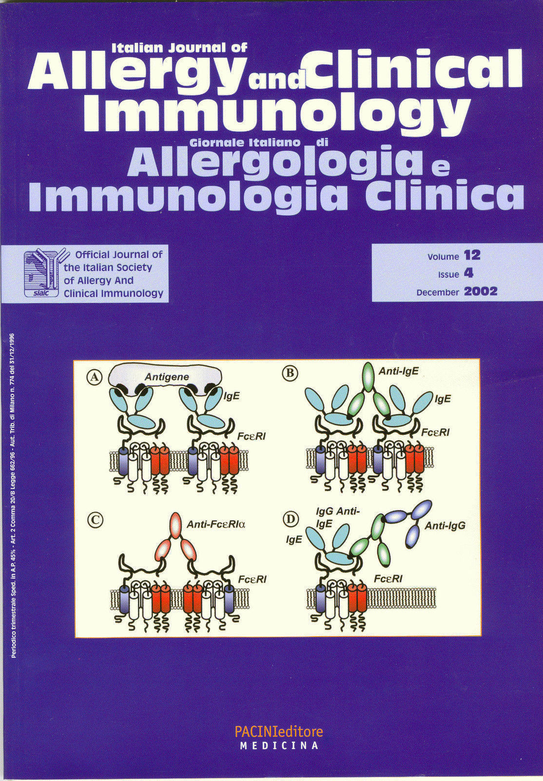 GIORNALE ITALIANO DI ALLERGOLOGIA E IMMUNOLOGIA CLINICA N° 12 DICEMBRE 2002