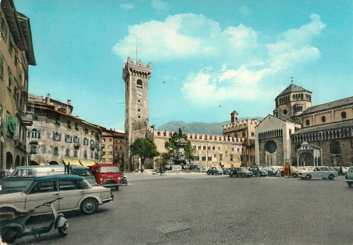 TRENTO PIAZZA DUOMO - ACQUARELLATA - V1975