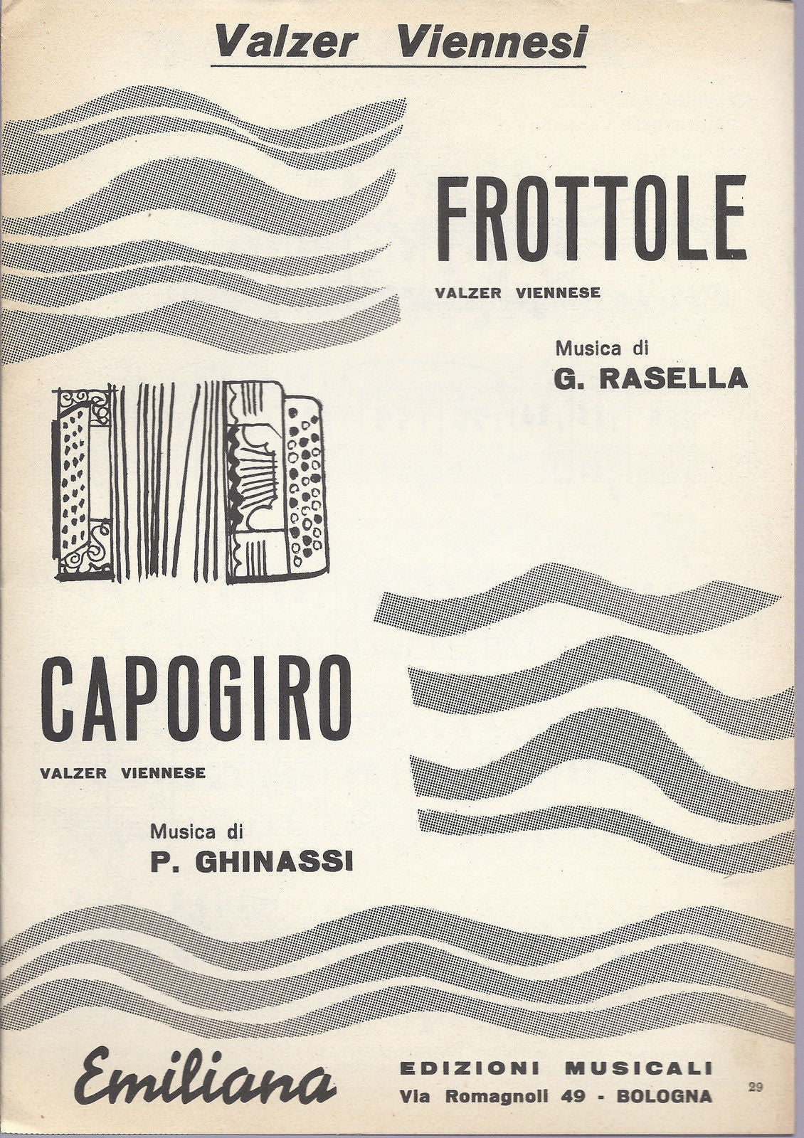 FROTTOLE G. Rasella -- CAPOGIRO P. Ghinassi # SPARTITO - Ediz. Emiliana