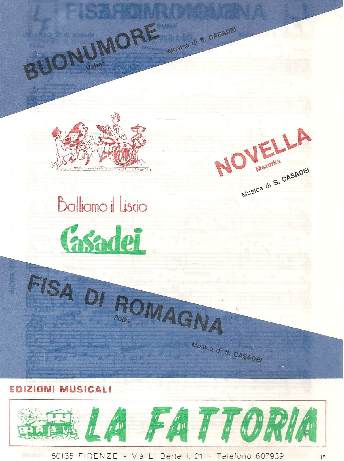 BUONUMORE - NOVELLA - FISA DI ROMAGNA - SPARTITO-SHEET MUSIC