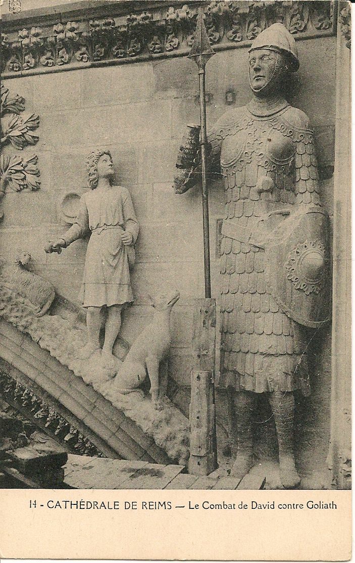 CATHEDRALE DE REIMS - LE COMBAT DE DAVID CONTRE GOLIATH - NV