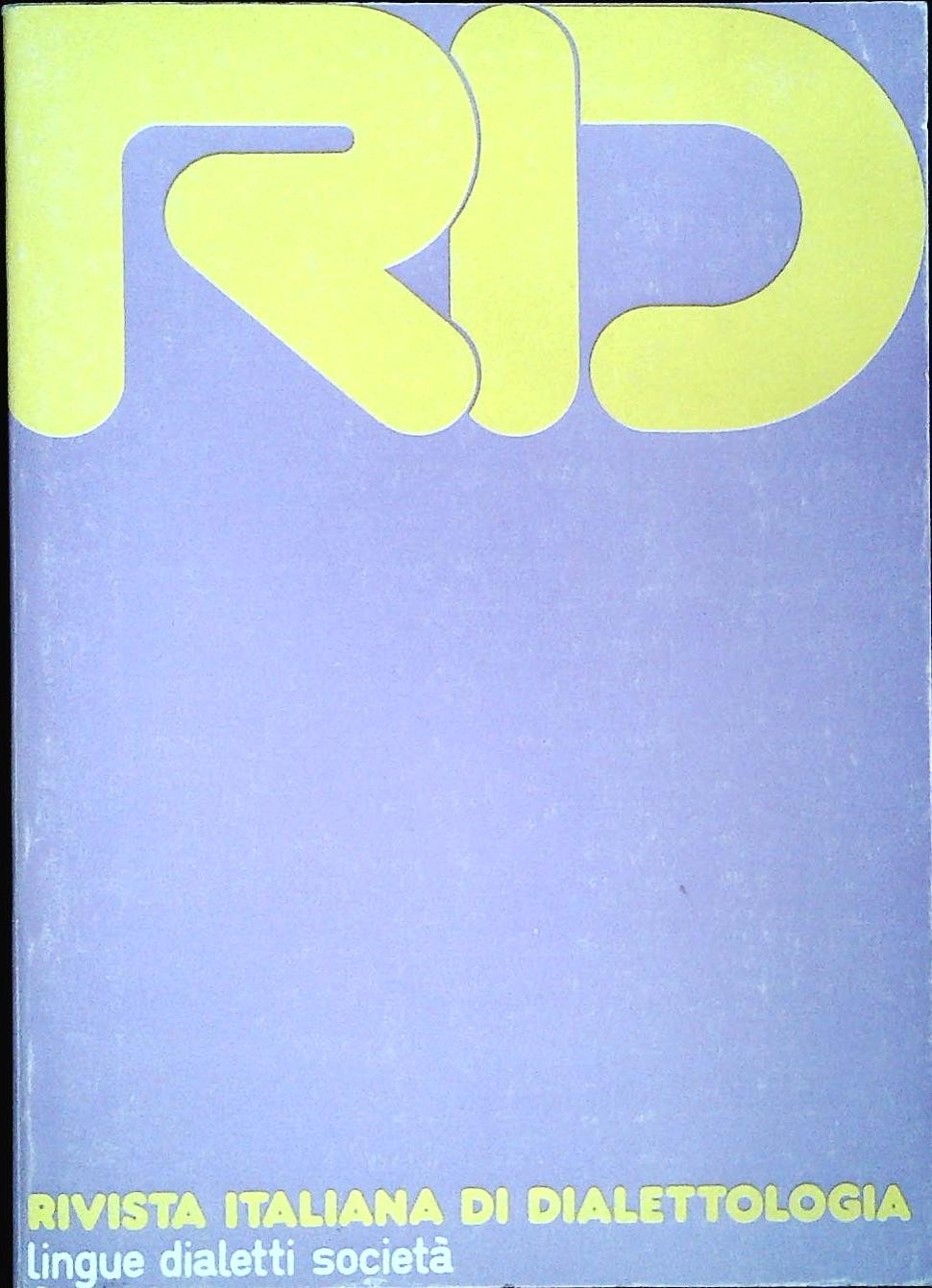 RIVISTA ITALIANA DI DIALETTOLOGIA M. 16 - 1992