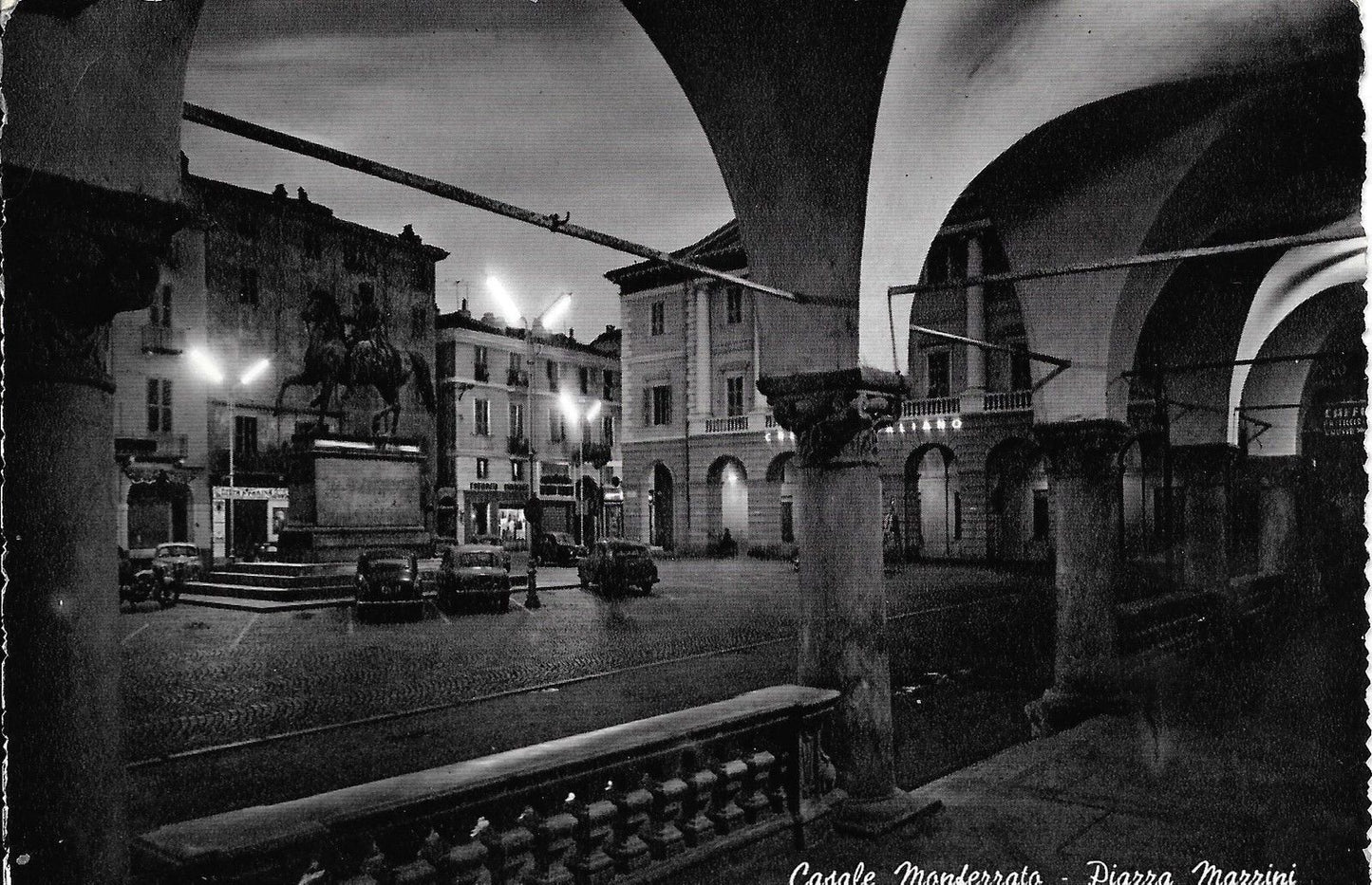 CASALE MONFERRATO - PIAZZA MAZZINI - NOTTURNO - V1959