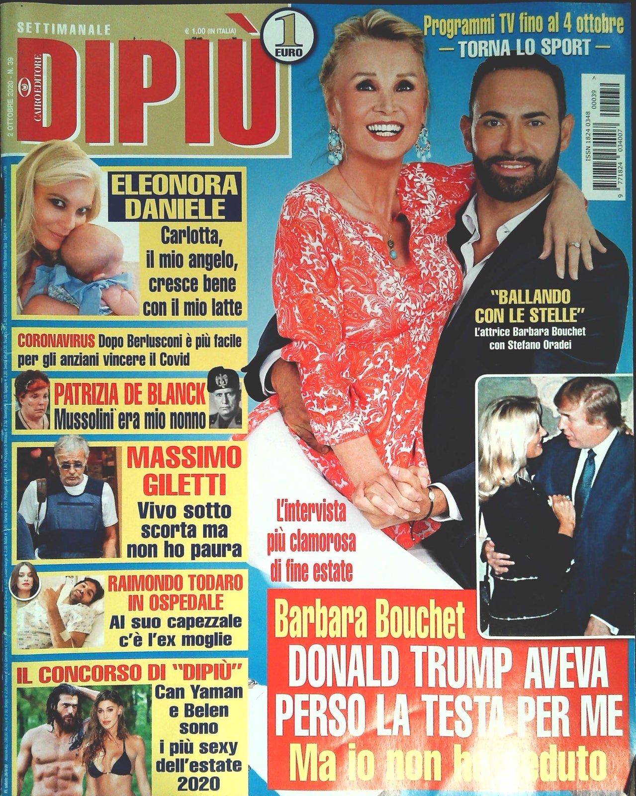 DI PIU' 2 OTTOBRE 2020 - BARBARA BOUCHET-ELEONORA DANIELE-DE BLANK-GILETTI - OUT