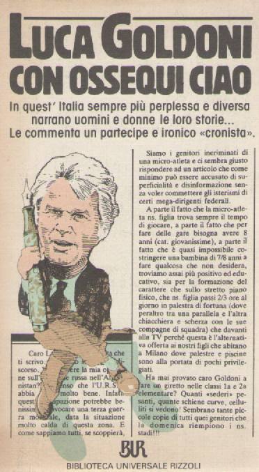 CON OSSEQUI CIAO - LUCA GOLDONI ED. RIZZOLI BUR