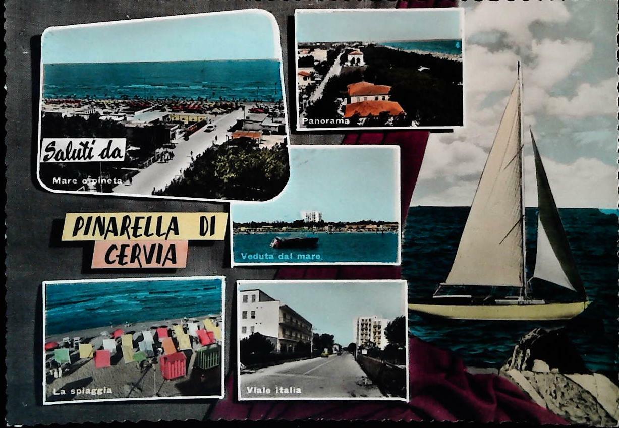 PINARELLA DI CERVIA - CINQUE VEDUTE - ACQUARELLATA - V1961