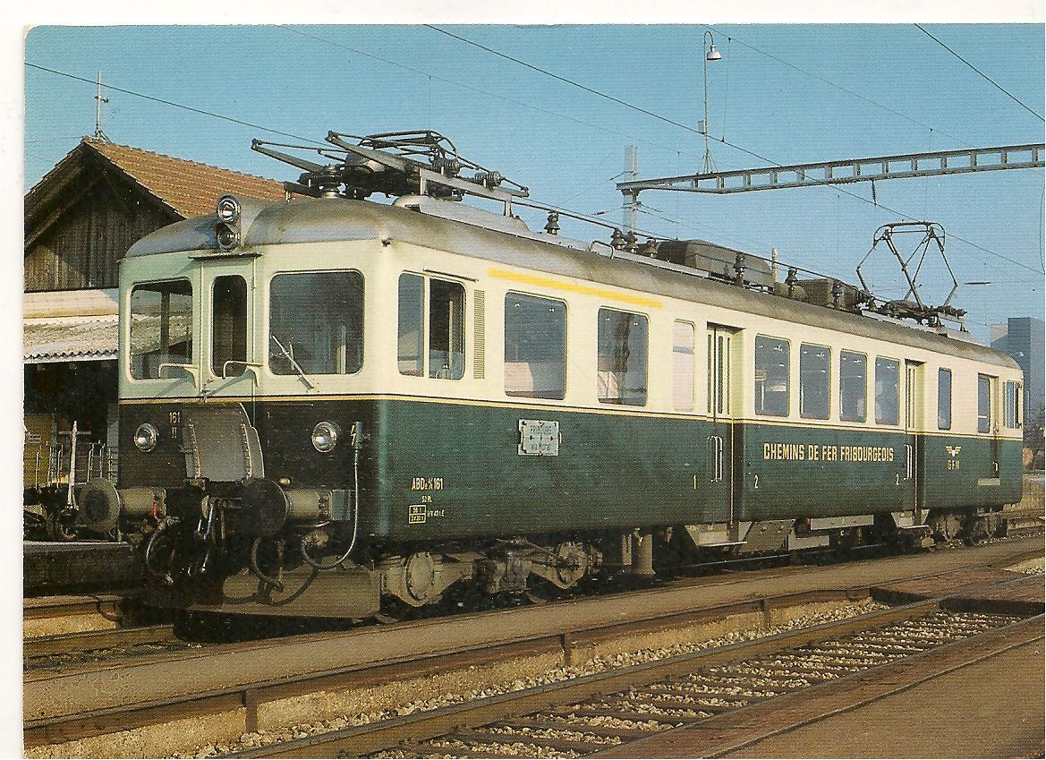 FREIBURGER BAHNEN - ELEKTRISCHER TRIEBWAGEN ABDe 4/4 161 - SIG-BBC 1946 - NV