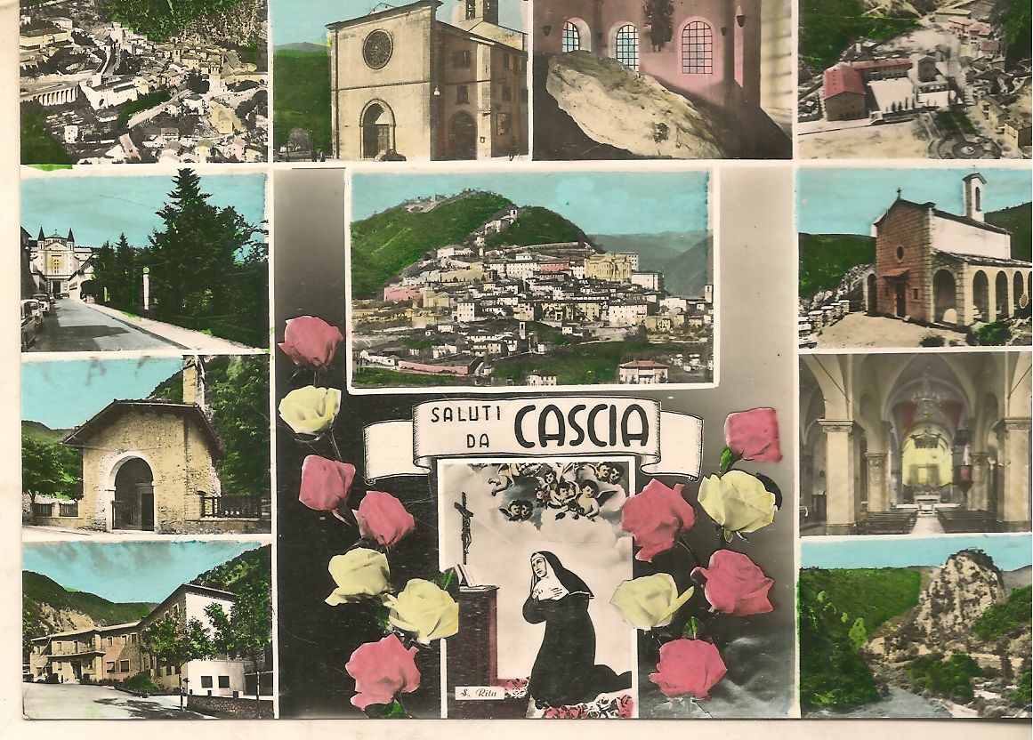 SALUTI DA CASCIA - UNDICI VEDUTINE - NV - ACQUARELLATA