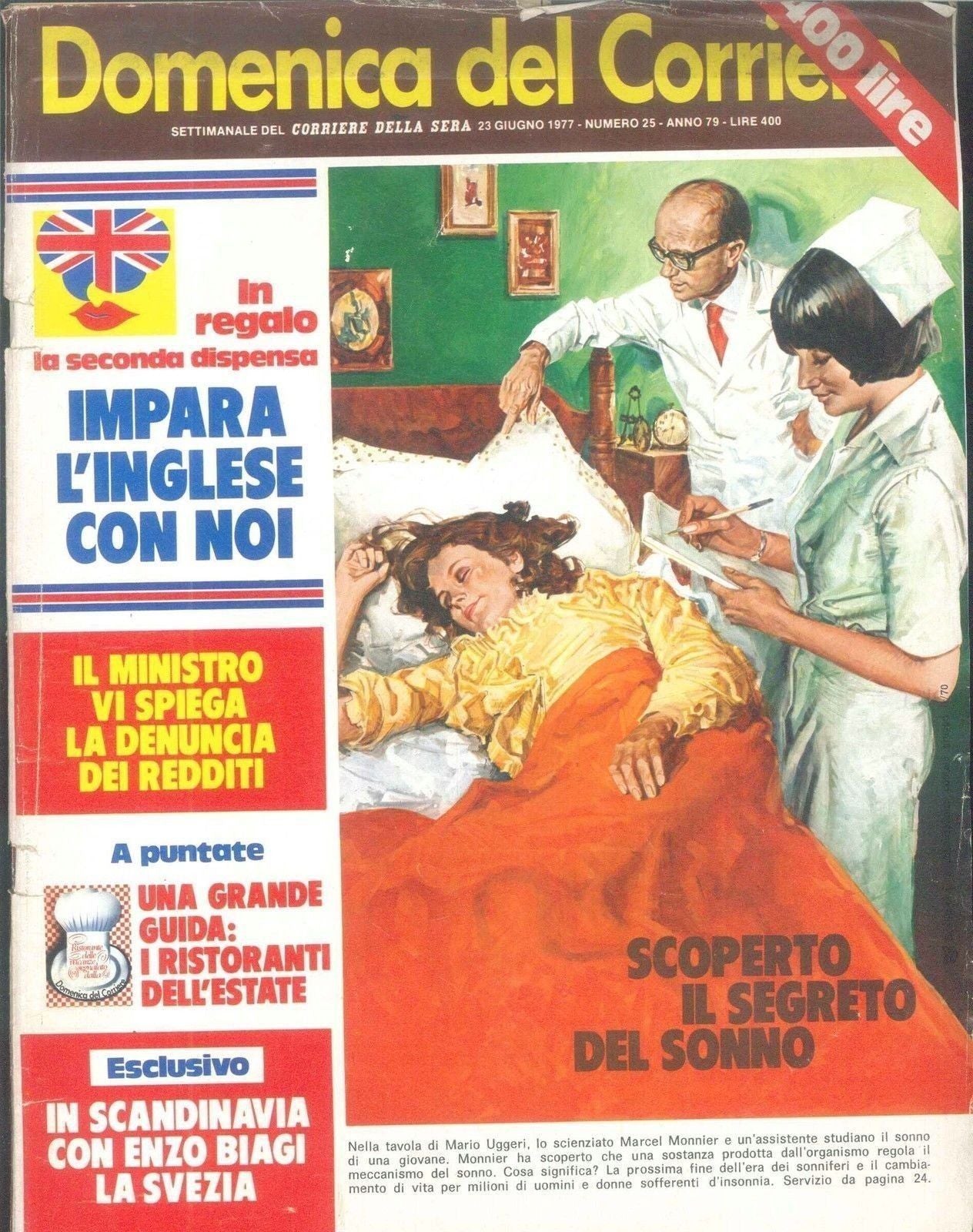 DOMENICA DEL CORRIERE N 25- 23 GIUGNO 1977 - ILL. MARIO UGGIERI