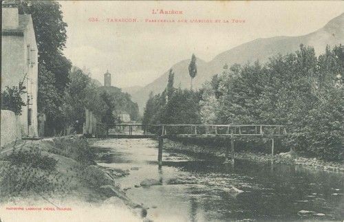 TARASCON - PASSERELLE SUR L'ARIAGE ET LA TOUR - VB