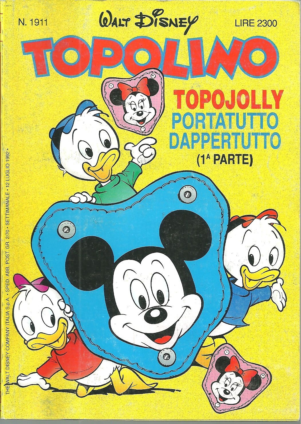 TOPOLINO N. 1911 - 12 LUGLIO 1992