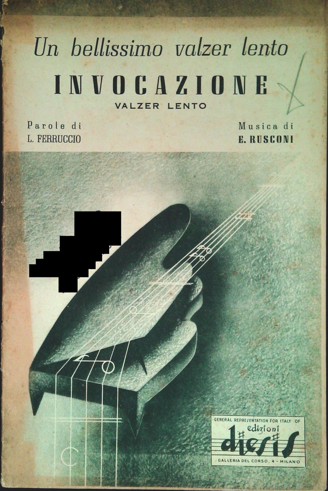 INVOCAZIONE. valzer lento - SPARTITO - SHEET MUSIC