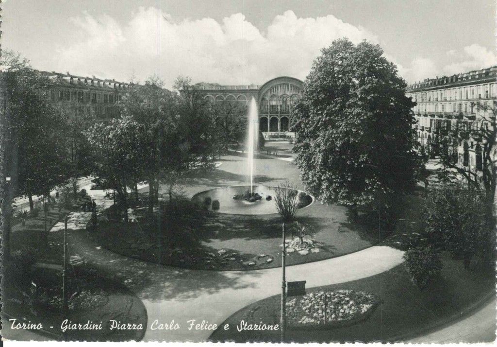 TORINO - GIARDINI PIAZZA CARLO FELICE - V1954
