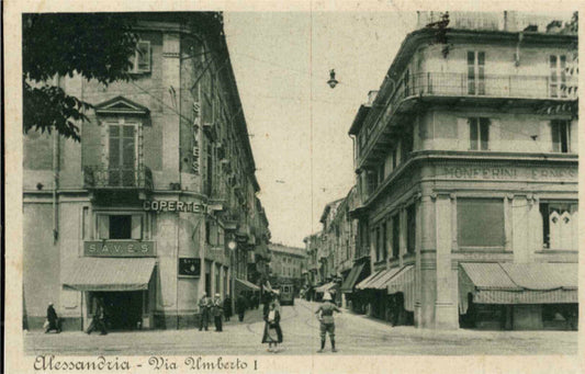 ALESSANDRIA - VIALE UMBERTO I°  - 1942 - TRAM