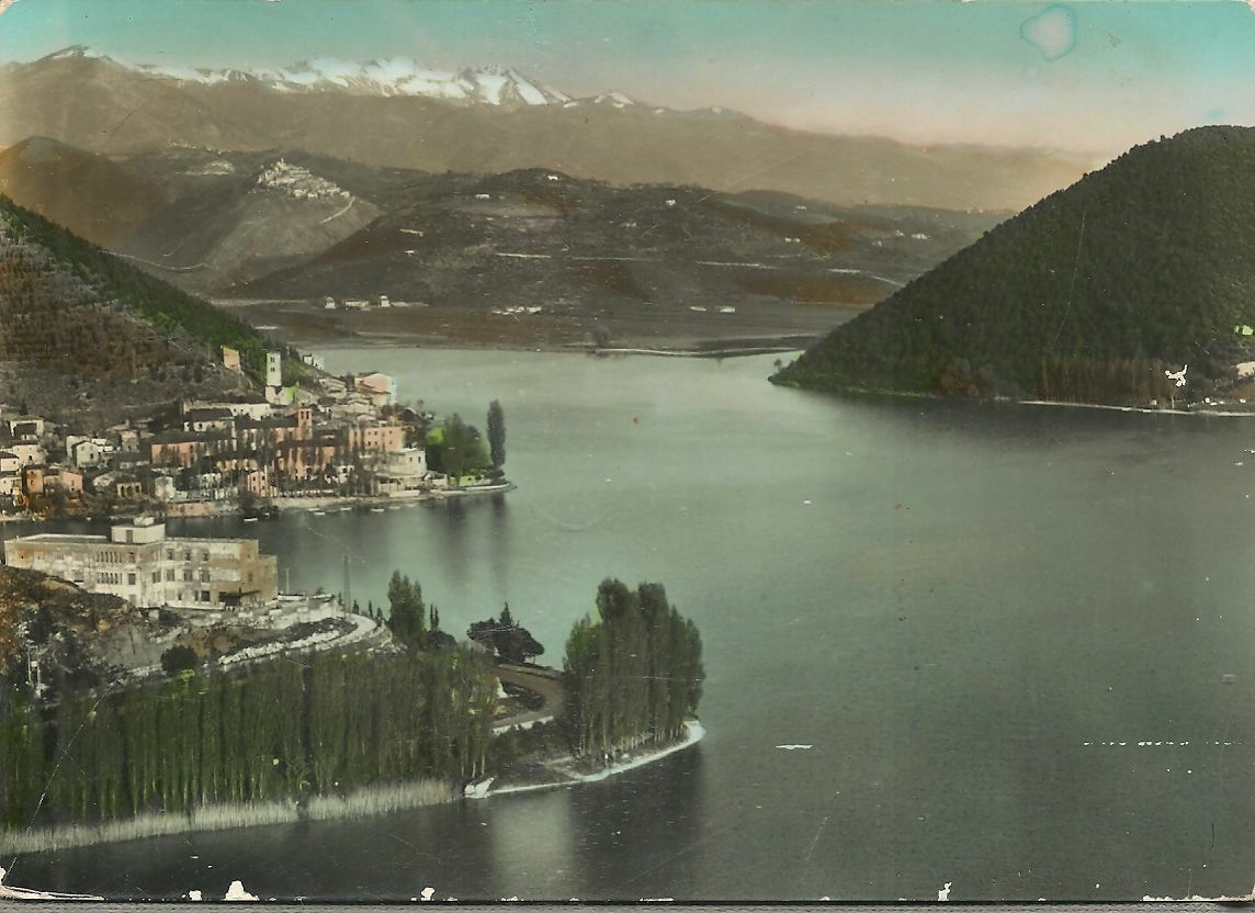 TERNI - LAGO DI PIEDILUCO - V1955 - ACQUARELLATA