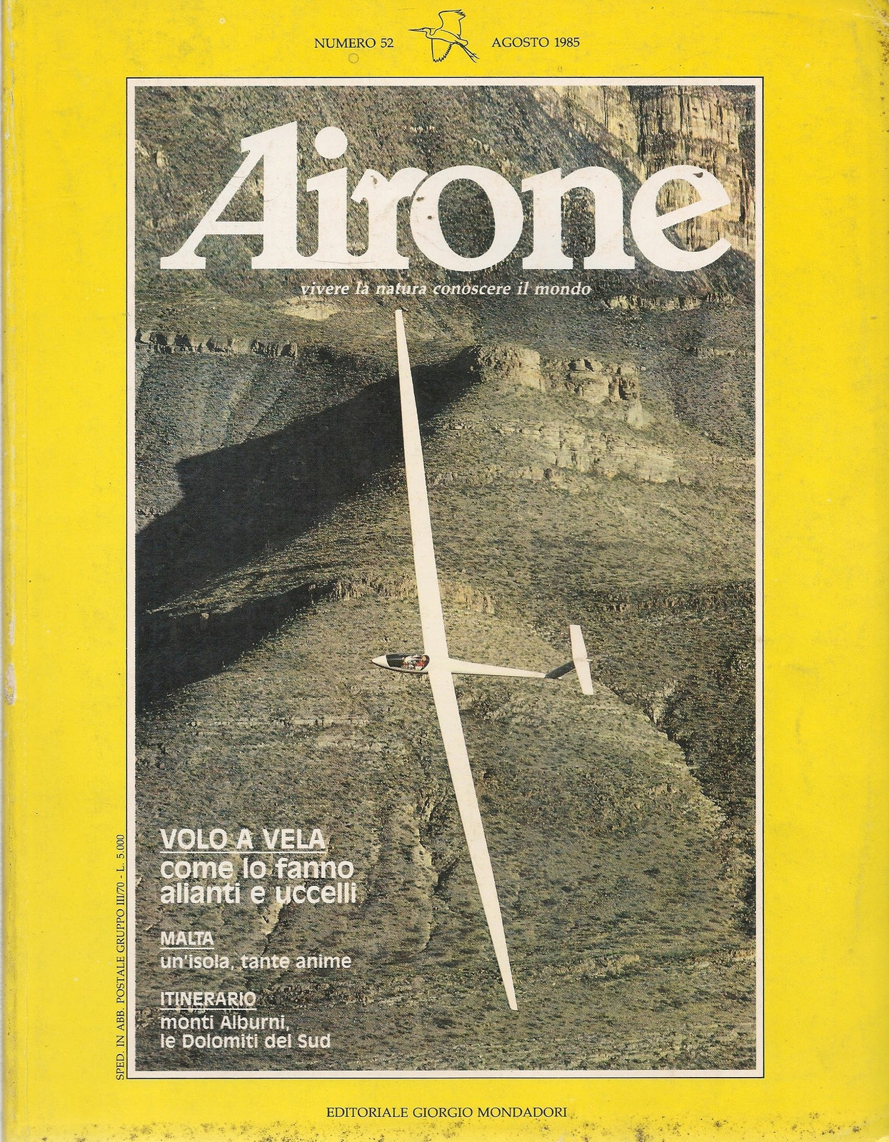 AIRONE N. 52 - AGOSTO 1985 - VOLO A VELA