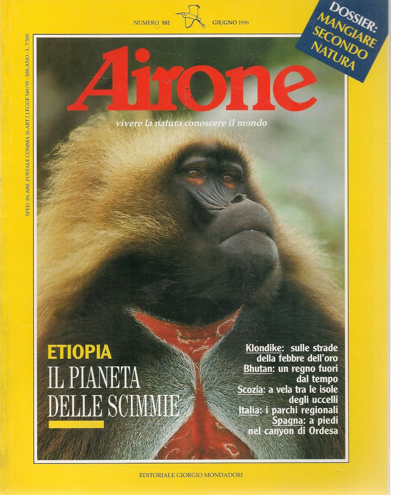 AIRONE N. 182 - GIUGNO 1996 - ETIOPIA IL PIANETA DELLE SCIMME