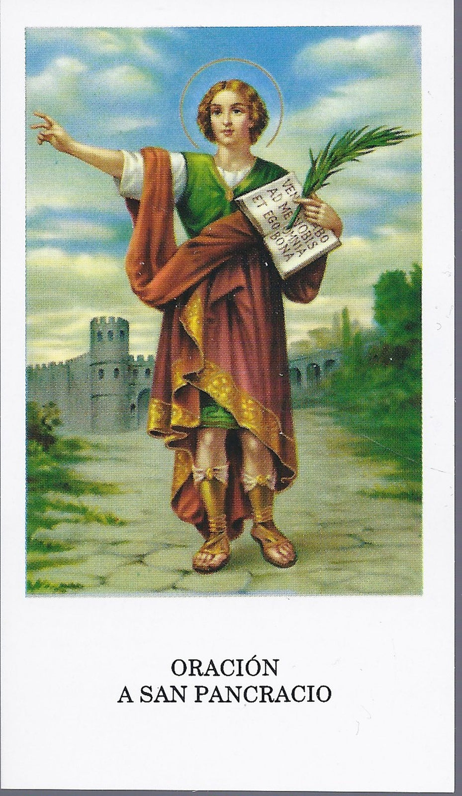 SAN PANCRACIO - SANTINO HOLY CARD - AS015-296 - spanish text