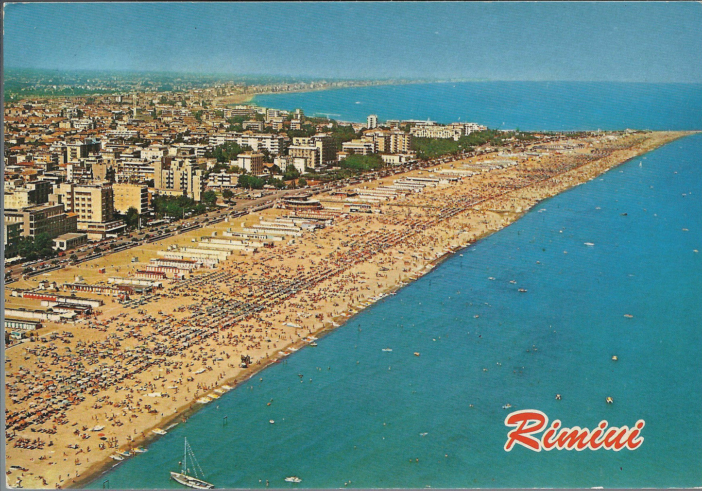 RIMINI - PANORAMA DALL'AEREO - V1980