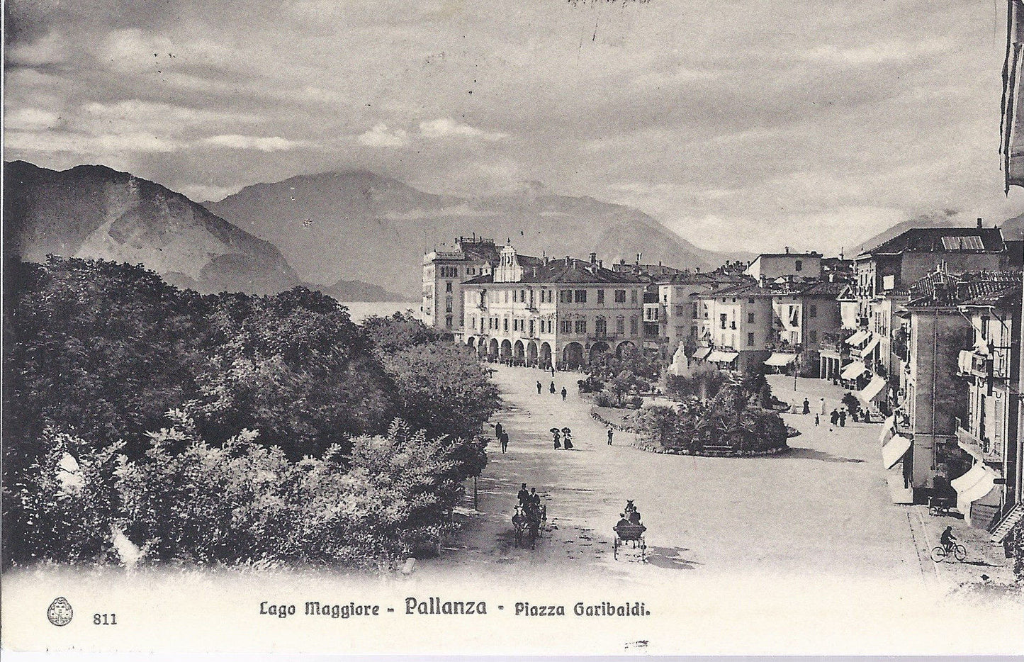 PALLANZA - LAGO MAGGIORE - PIAZZA GARIBALDI - V 1914 - FP