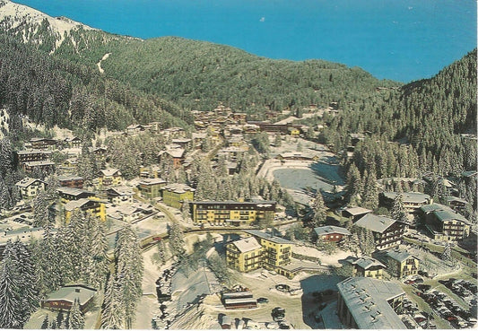 MADONNA DI CAMPIGLIO - PANORAMA INVERNALE CON IL LAGHETTO -