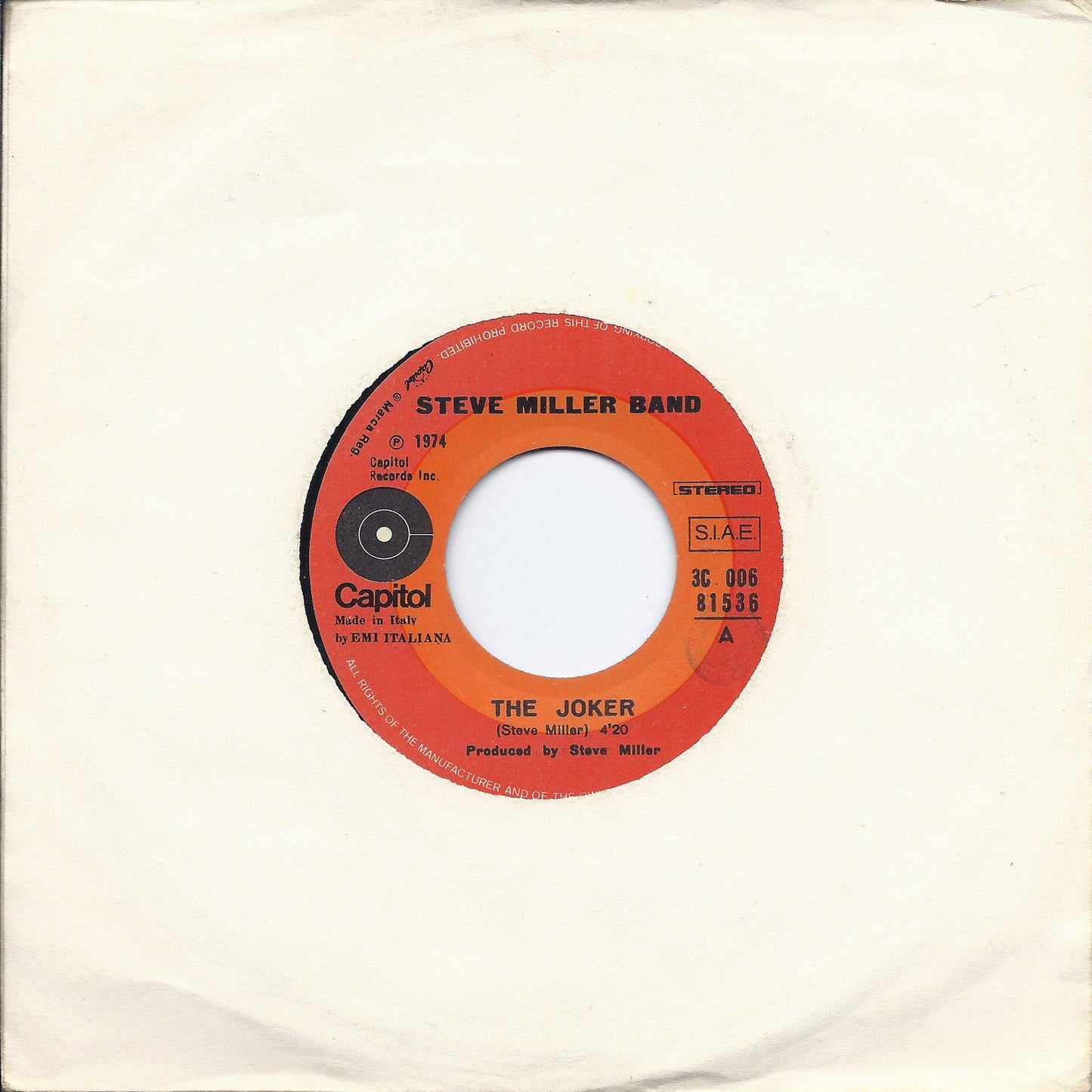 THE JOKER - SOMETHING TO BELIEVE IN # STEVE MILLER BAND