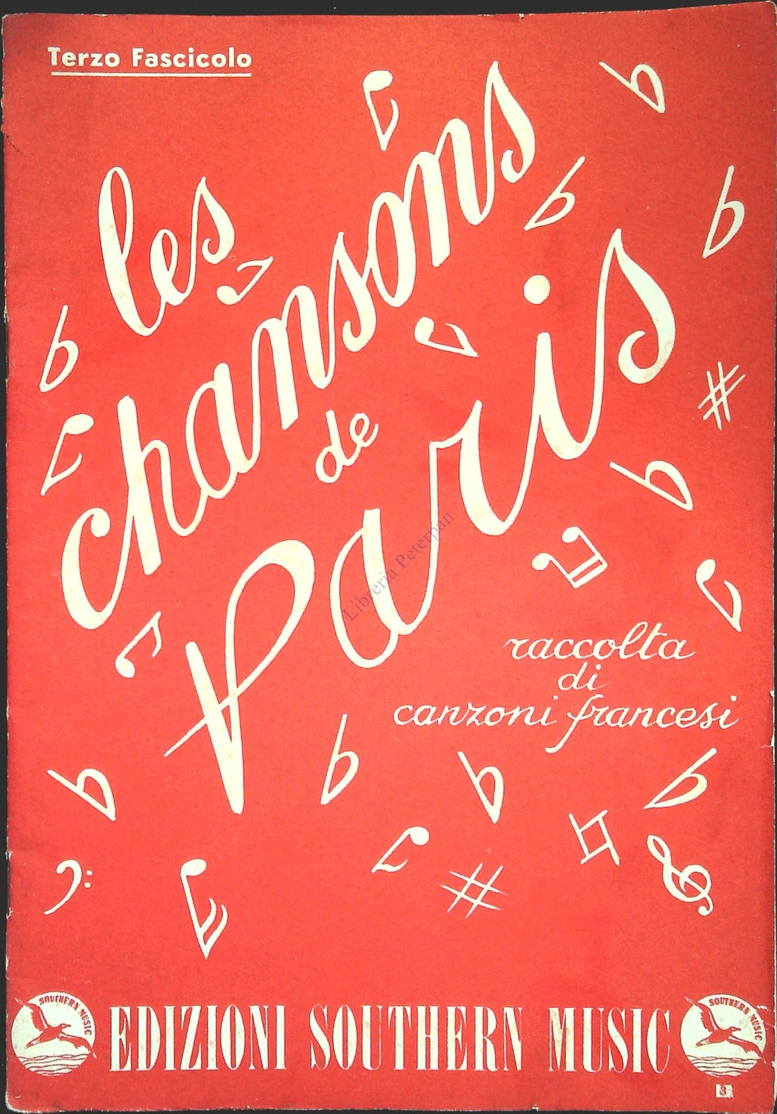 LES CHANSON DE PARIS. RACCOLTA DI CANZONI FRANCESI-10 BRANI-SPARTITO-SHEET MUSIC