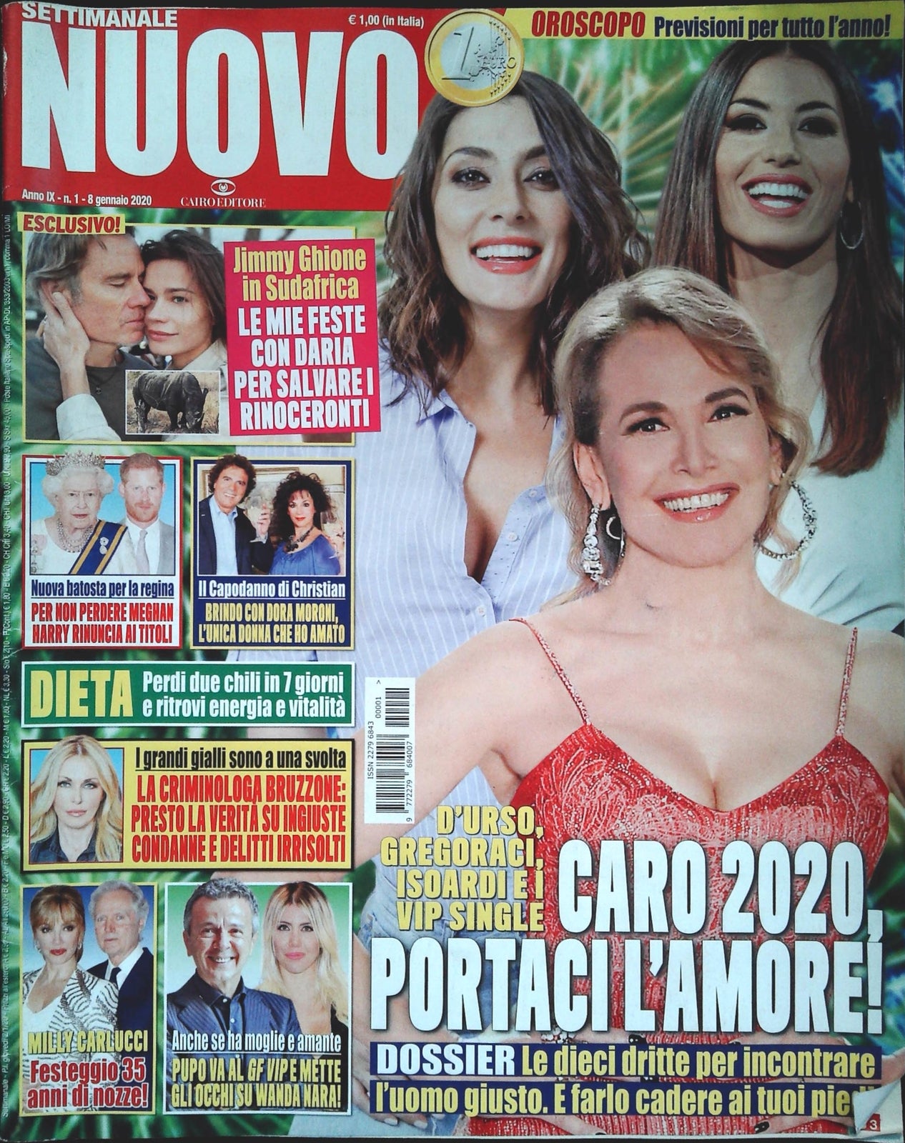 SETTIMANALE NUOVO 8 GENNAIO 2020 - D'URSO - GHIONE -CHRISTIAN - CARLUCCI - PUPO