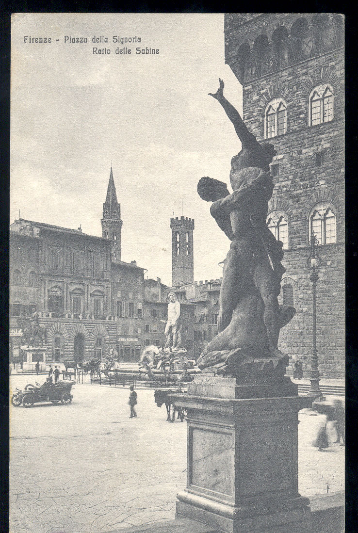 FIRENZE - PIAZZA DELLA SIGNORIA - RATTO DELLE SABINE - V1917
