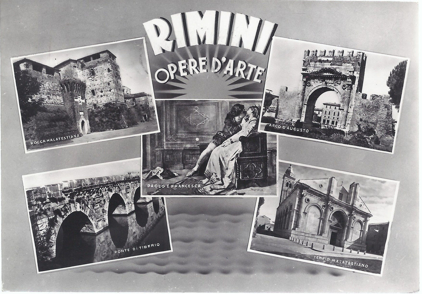 RIMINI - OPERE D'ARTE - 5 VEDUTE - V 1955 - FG