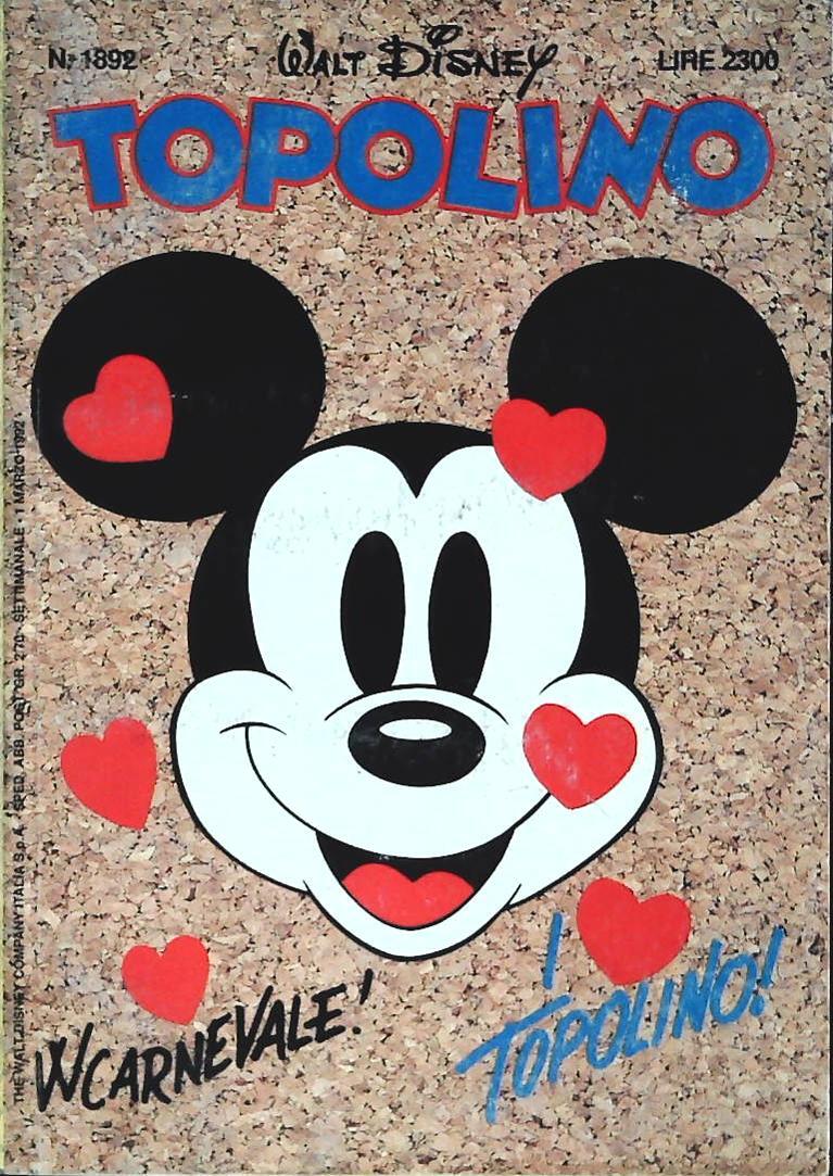 TOPOLINO N. 1892 - 1 MARZO 1992