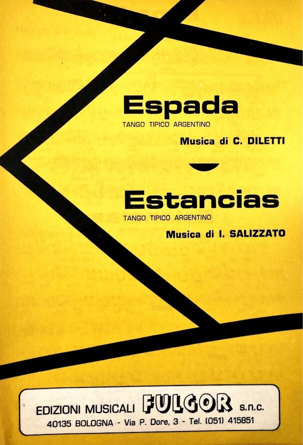 ESPADA. tango tipico arg. - ESTANCIAS. tango tipico arg. - SPARTITO-SHEET MUSIC