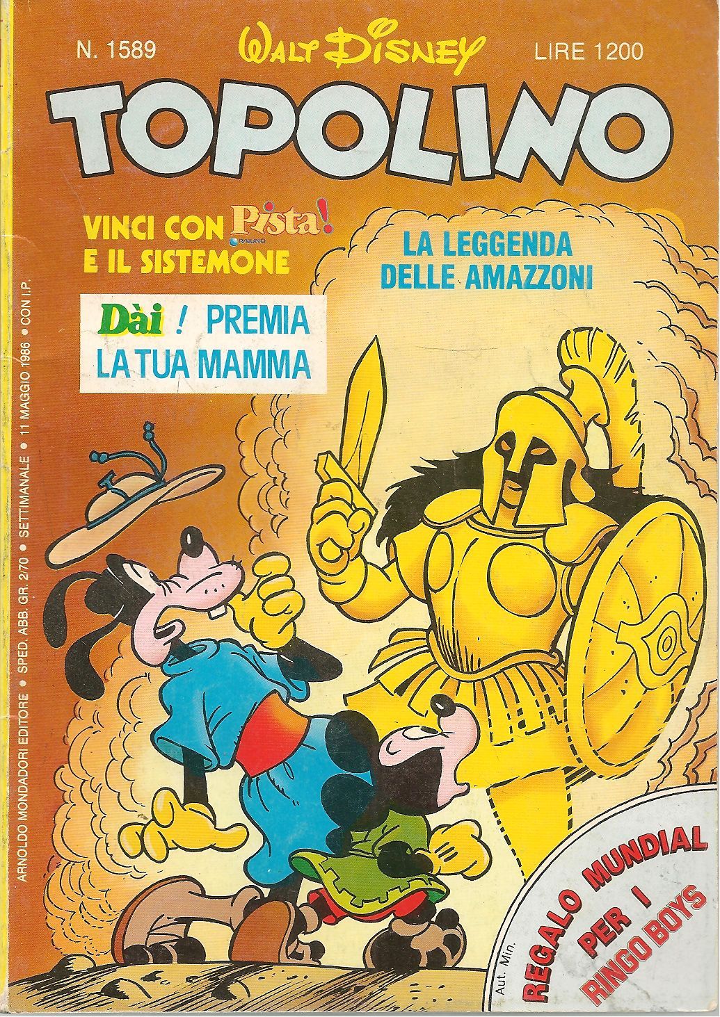 TOPOLINO N. 1589 - 11 MAGGIO 1986